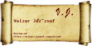 Velzer József névjegykártya